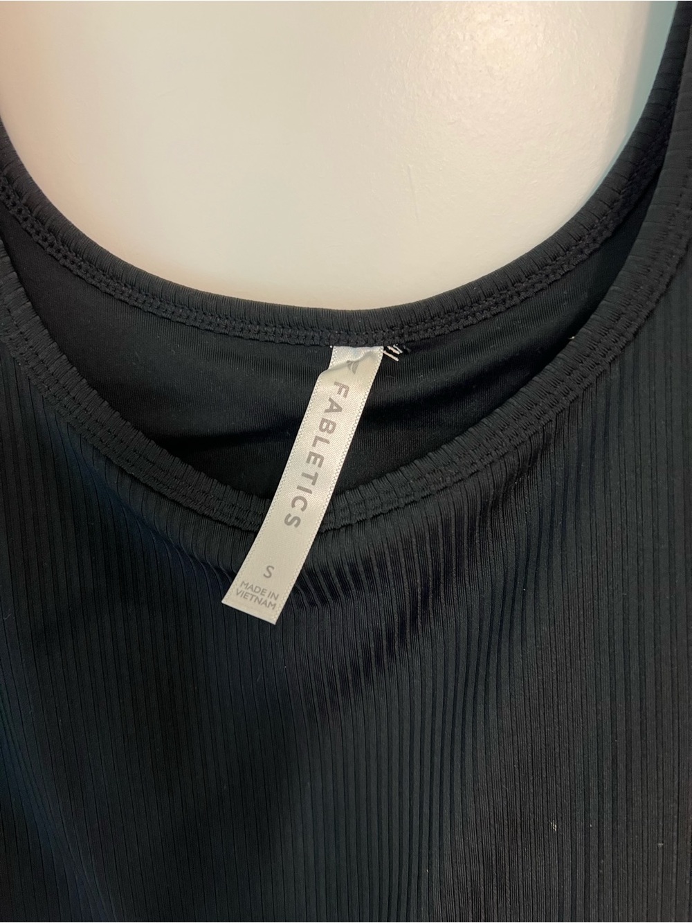 Fabletics Black Ribbed Tank Dress - Picture 3 of 4